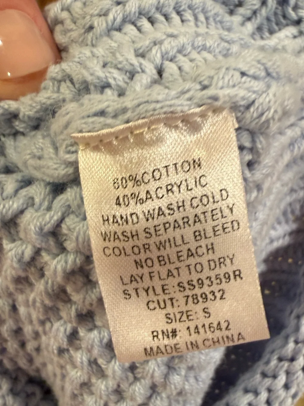 Light Blue Knit Turtleneck Summer Sweater - Women's Cowl & Turtleneck